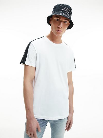 Calvin Klein Ruhák HU844463 | Calvin Klein Organic Cotton Logo Férfi Póló Világos Fehér